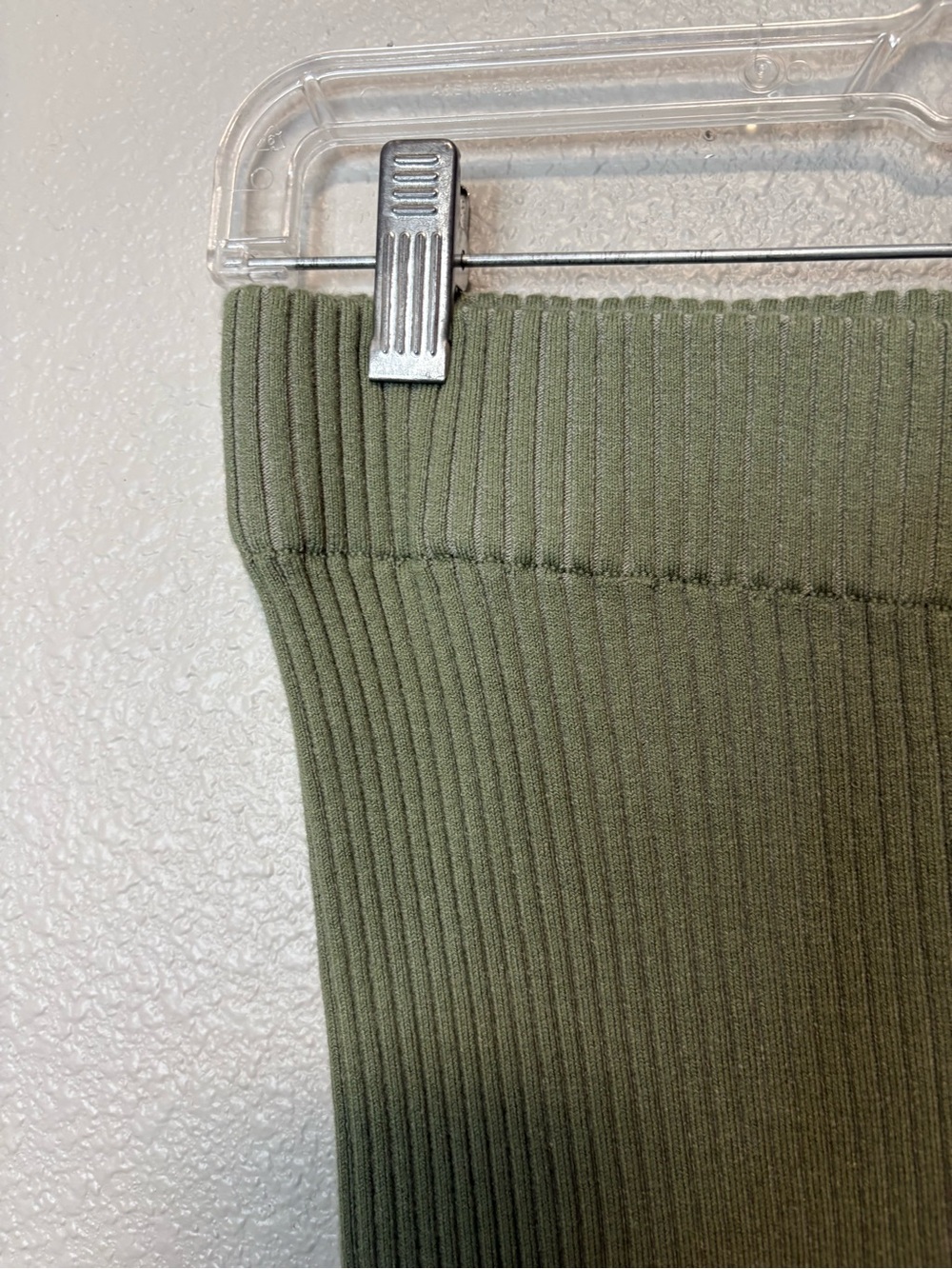 Lunya Cozy Cotton Silk Ribbed Leggings Olive Green High Waist Size Medium - Picture 5 of 10
